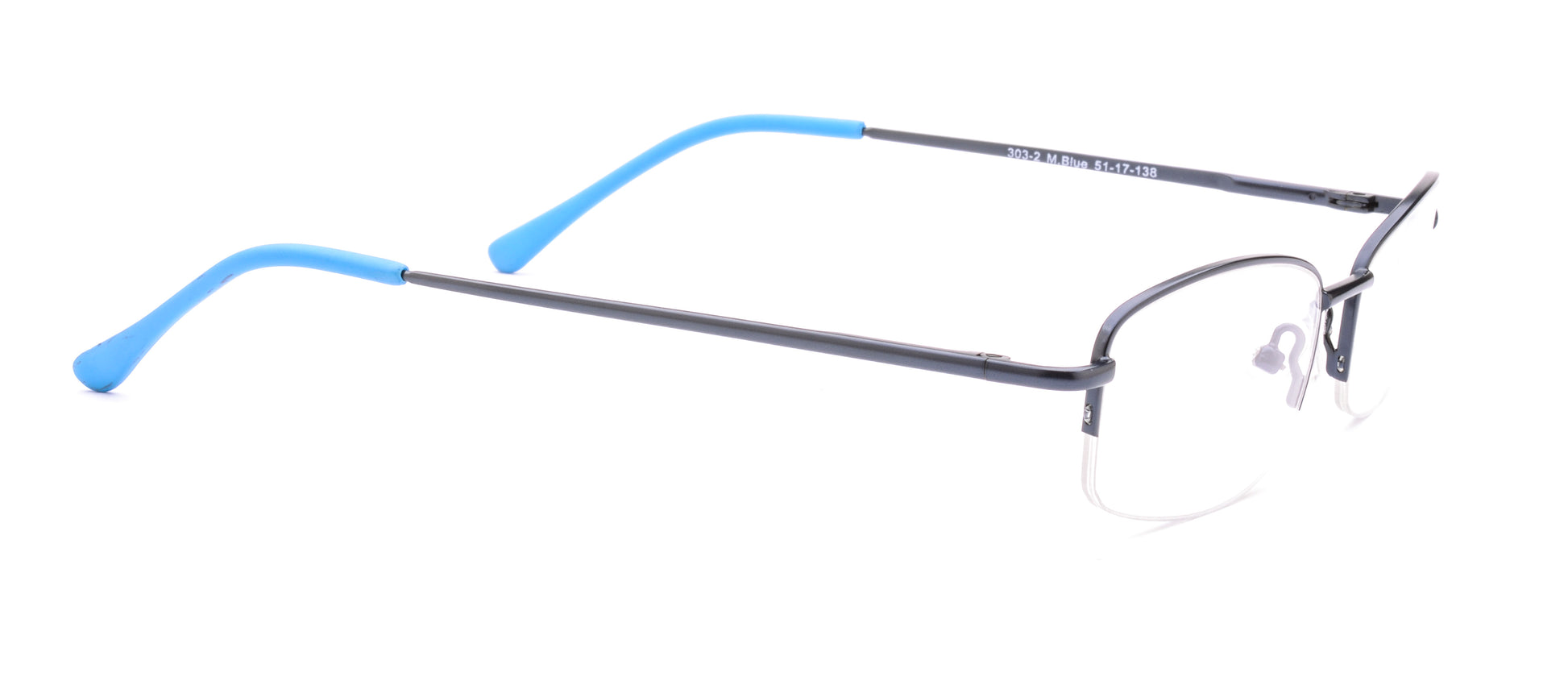 RA303-2 | Unisex | Matte Blue | Metal Glasses
