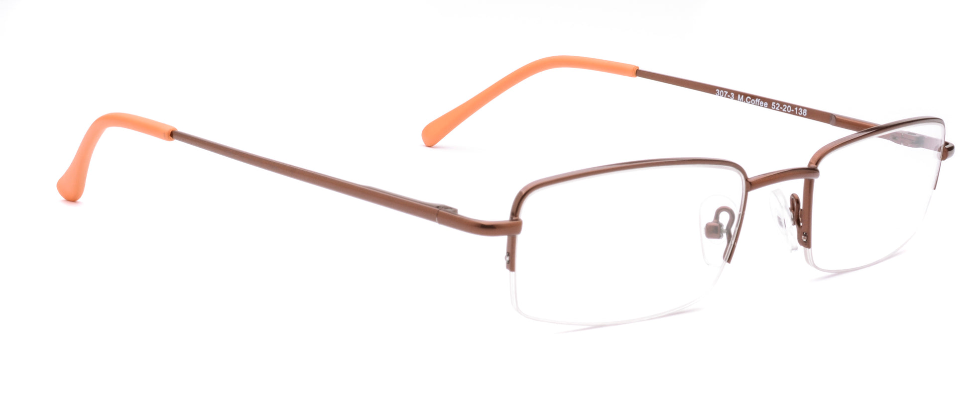 RA307-3 | Unisex | Matte Brown | Metal Glasses