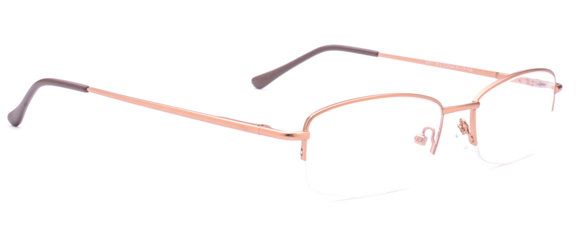 RA303-1 | Unisex | Matte Brown | Metal Glasses