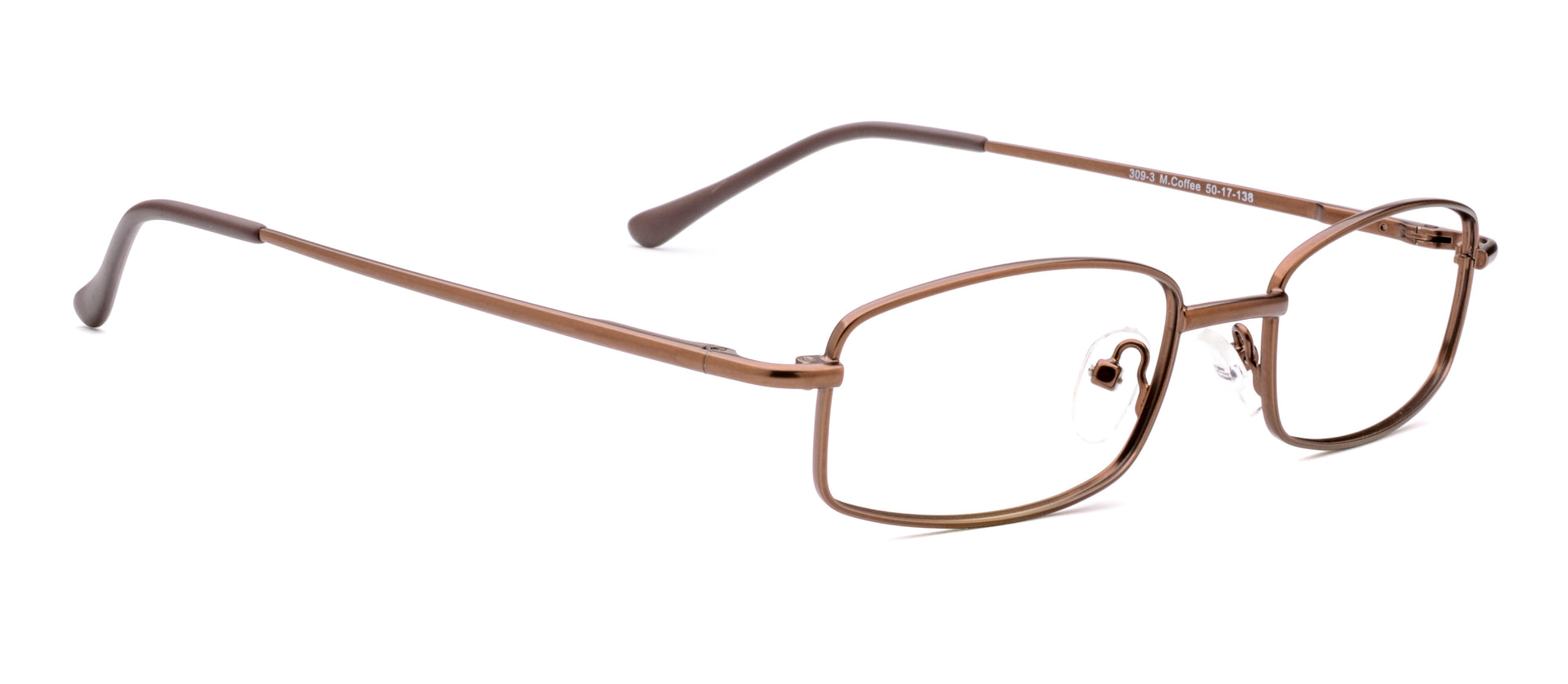 RA309-3 | Unisex | Matte Brown | Metal Glasses