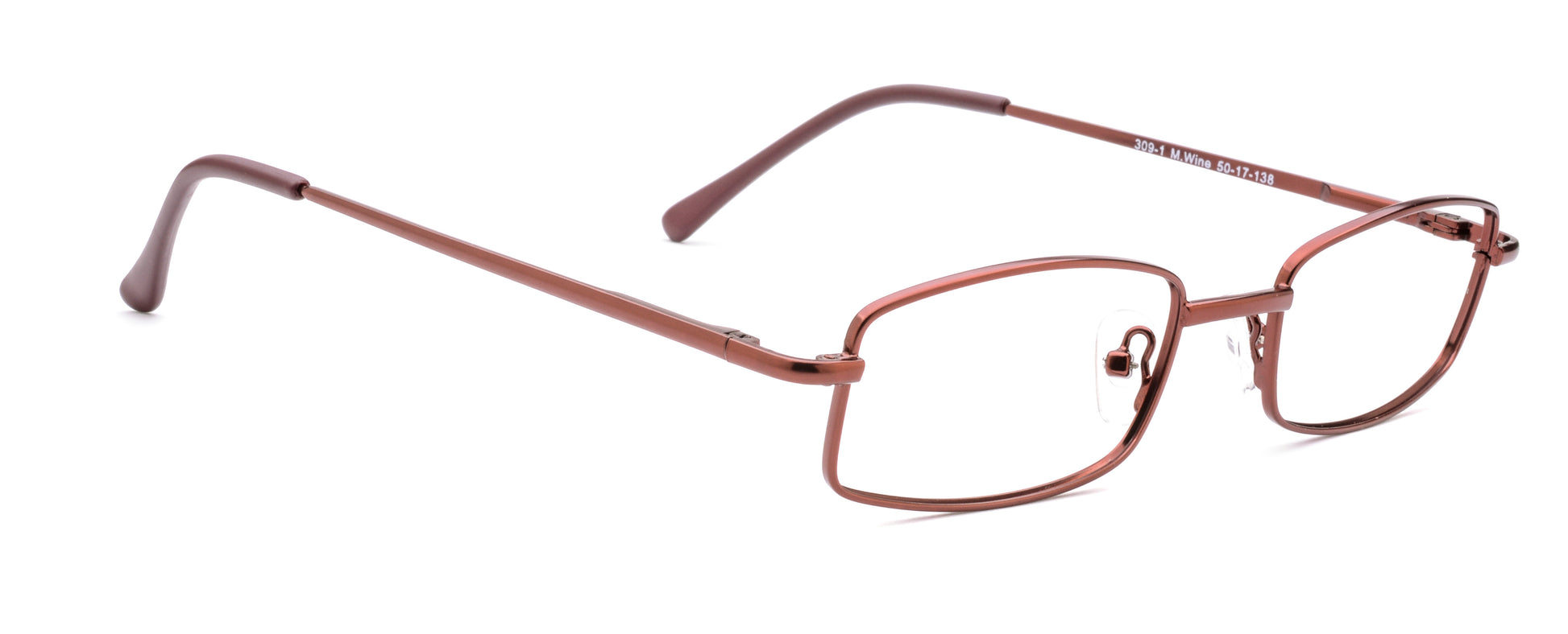 RA309-1 | Unisex | Matte Burgundy | Metal Glasses
