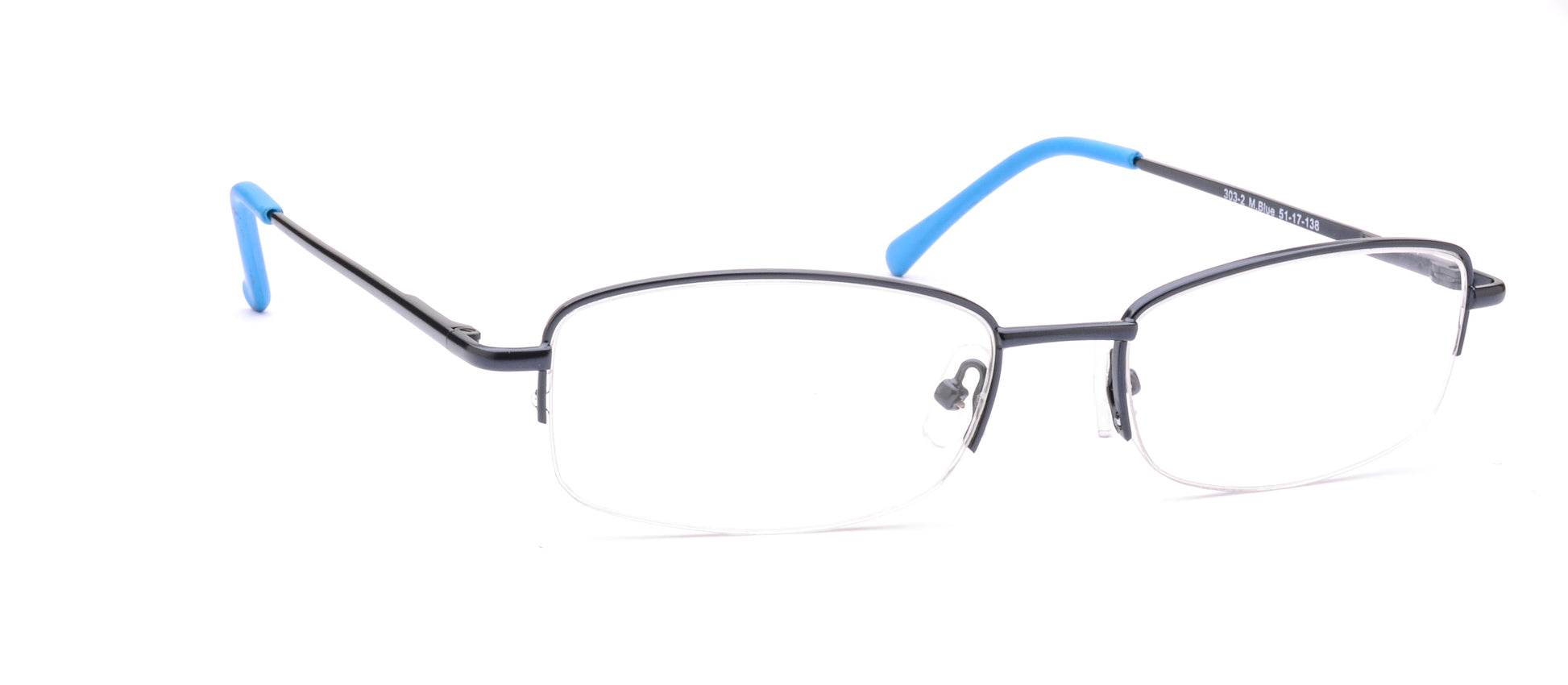 RA303-2 | Unisex | Matte Blue | Metal Glasses