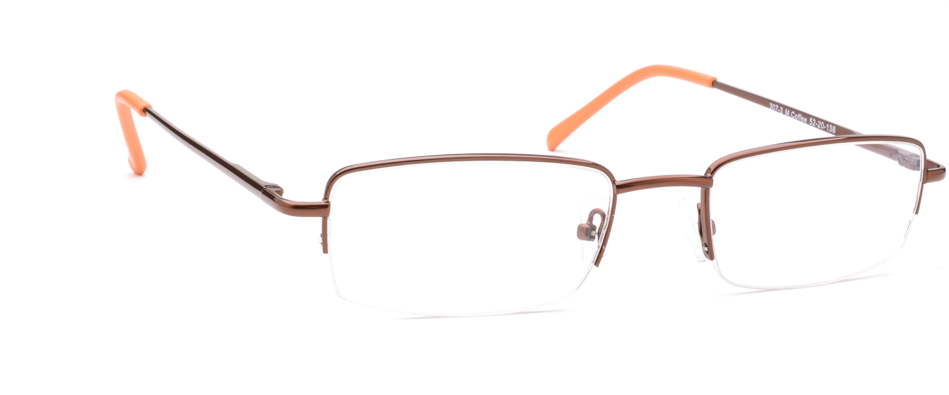 RA307-3 | Unisex | Matte Brown | Metal Glasses