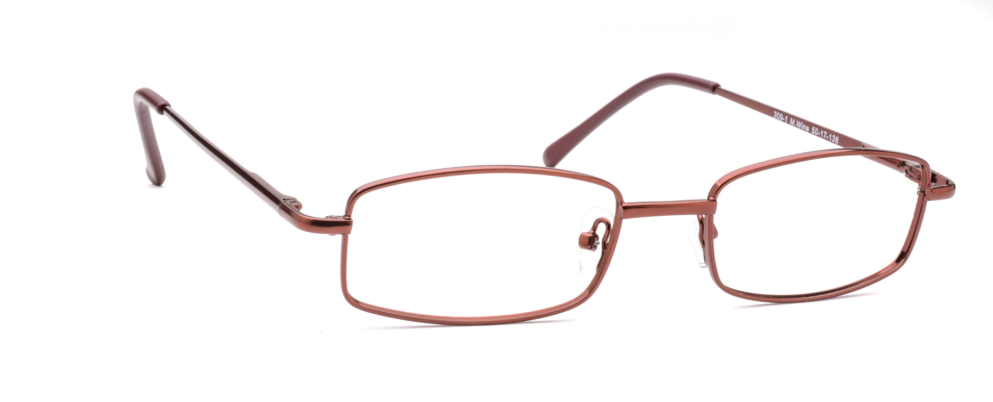 RA309-1 | Unisex | Matte Burgundy | Metal Glasses