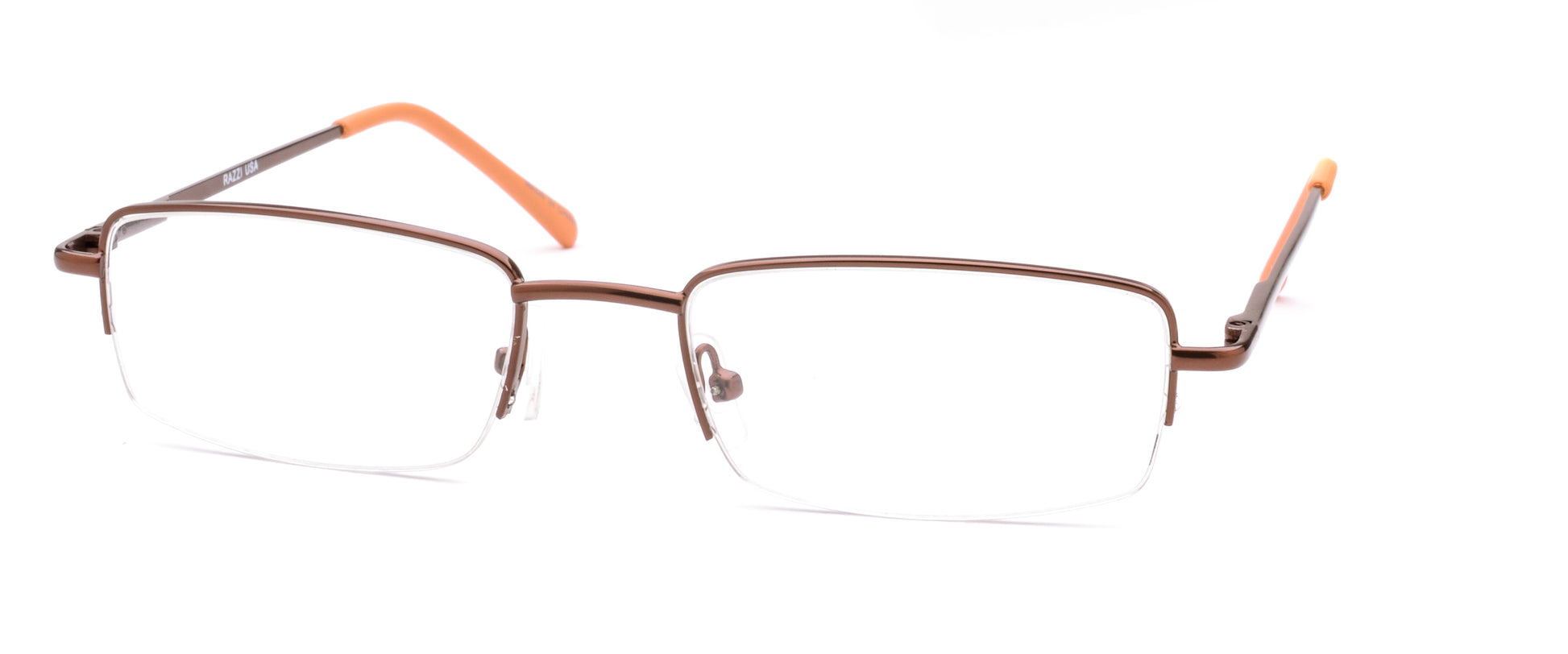 RA307-3 | Unisex | Matte Brown | Metal Glasses