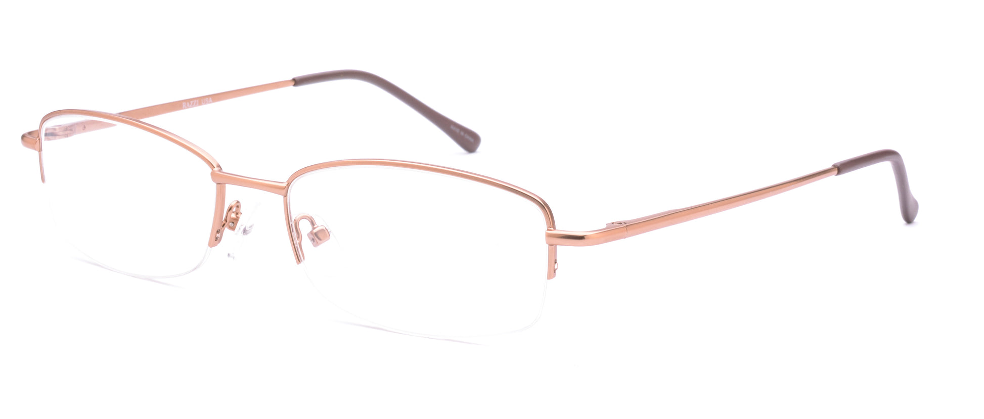 RA303-1 | Unisex | Matte Brown | Metal Glasses