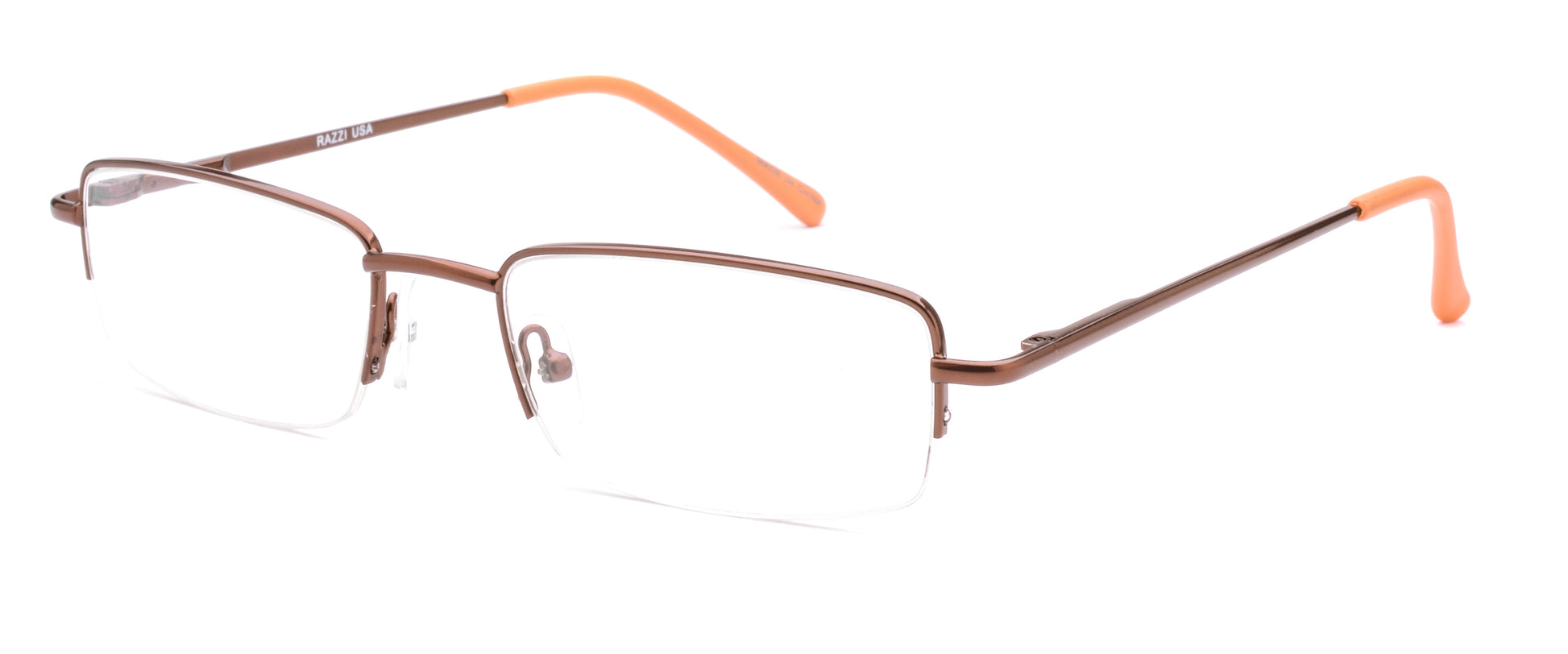 RA307-3 | Unisex | Matte Brown | Metal Glasses