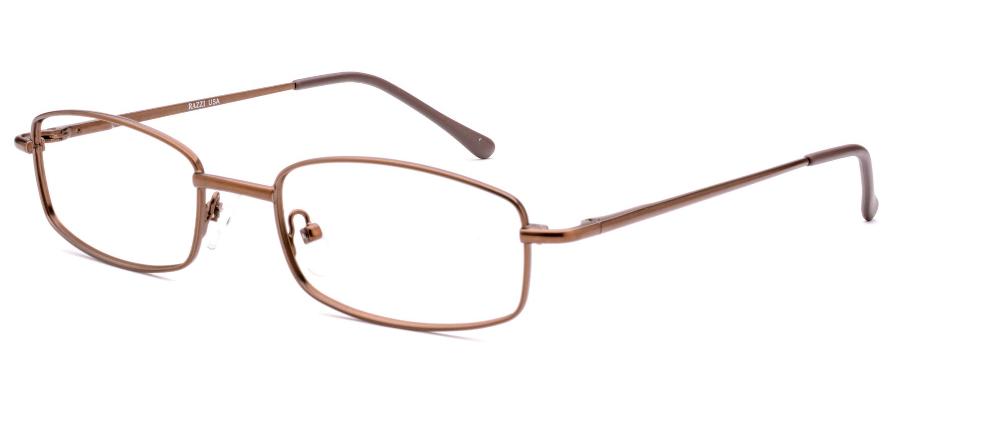 RA309-3 | Unisex | Matte Brown | Metal Glasses