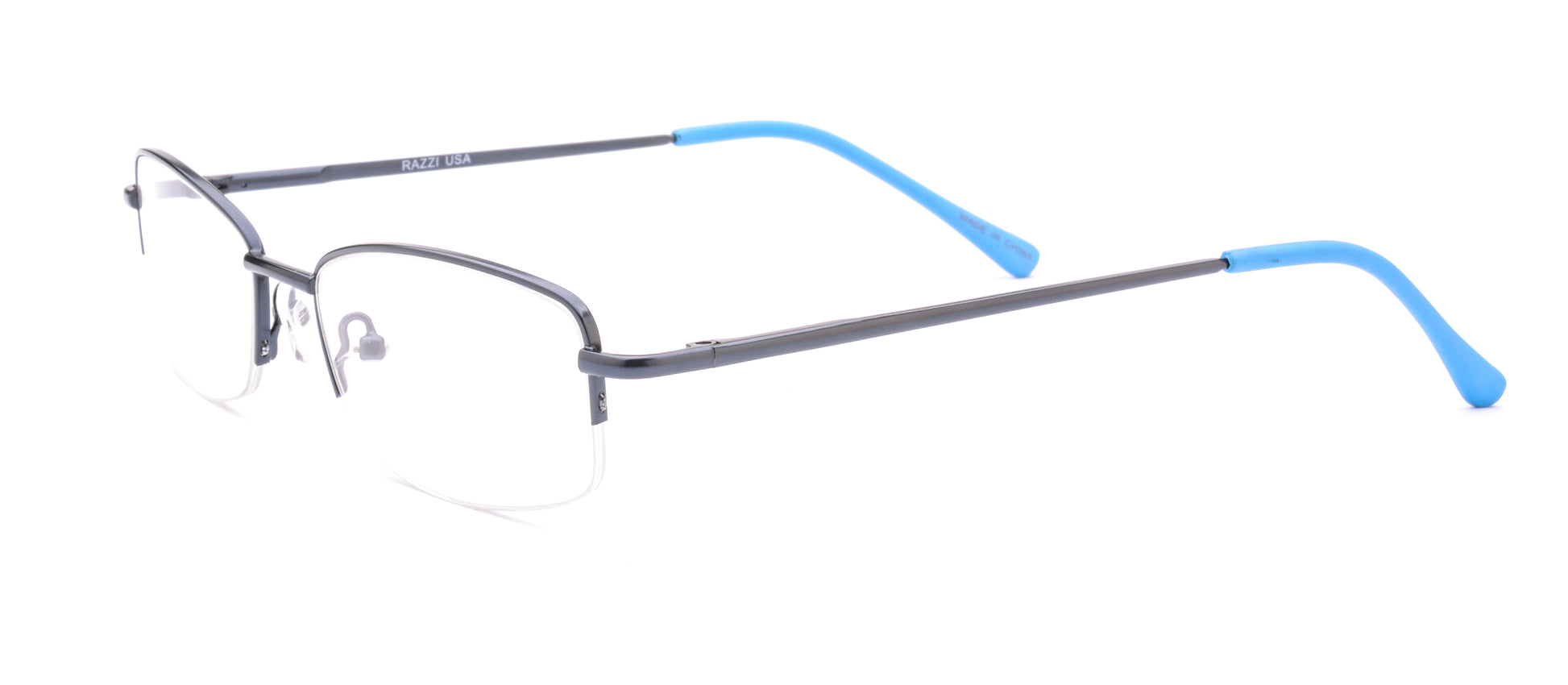 RA303-2 | Unisex | Matte Blue | Metal Glasses