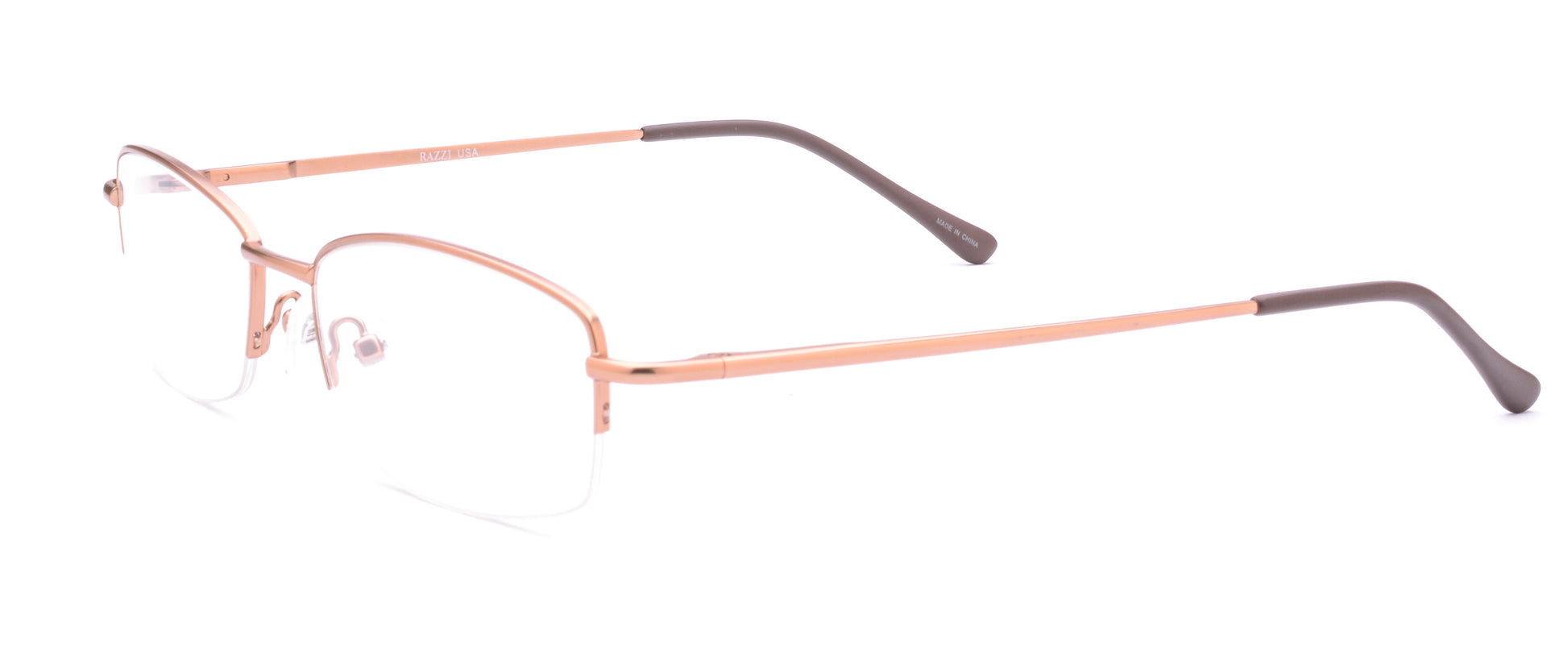 RA303-1 | Unisex | Matte Brown | Metal Glasses