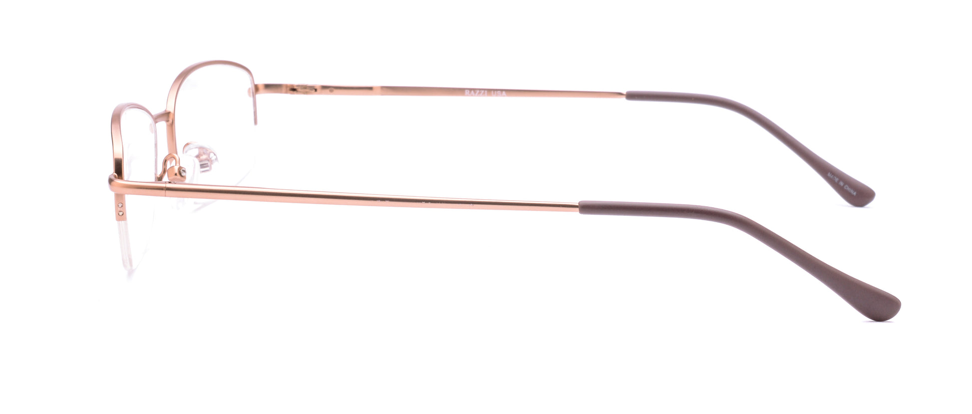 RA303-1 | Unisex | Matte Brown | Metal Glasses