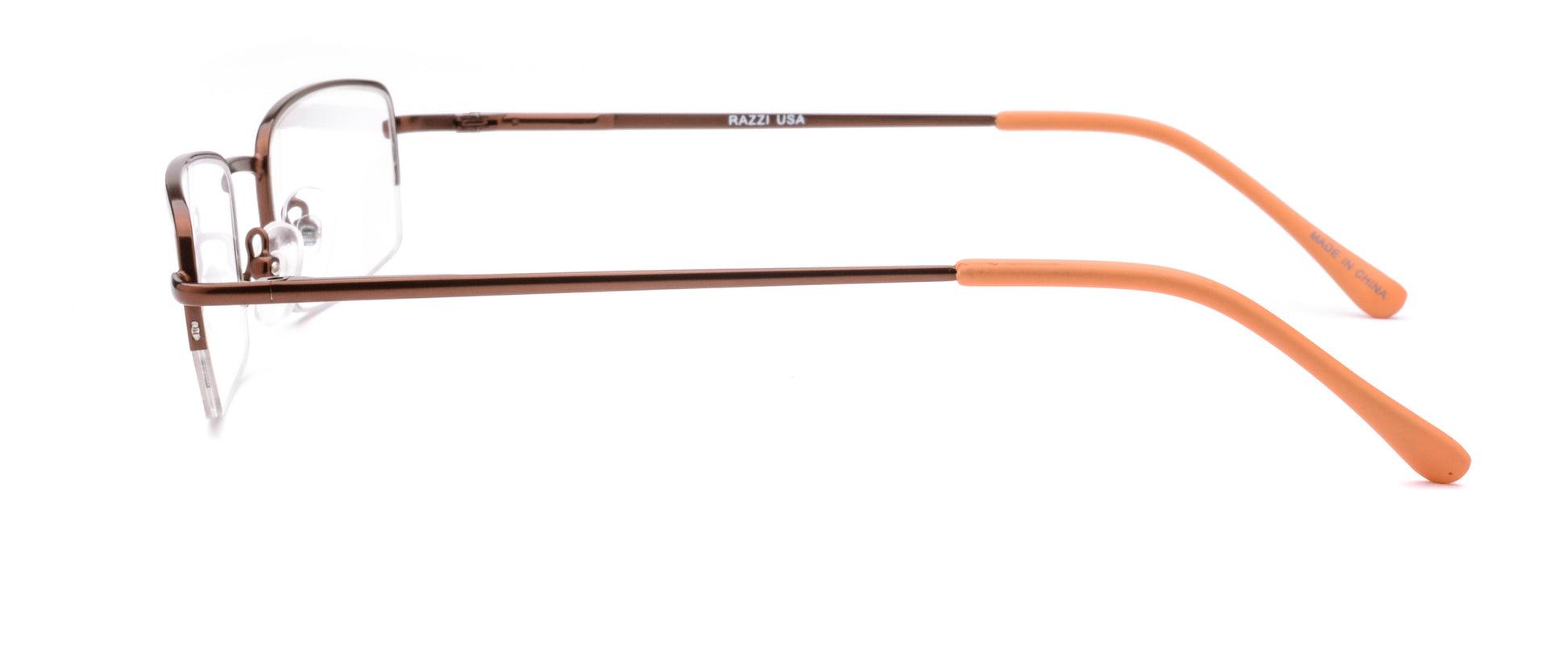 RA307-3 | Unisex | Matte Brown | Metal Glasses