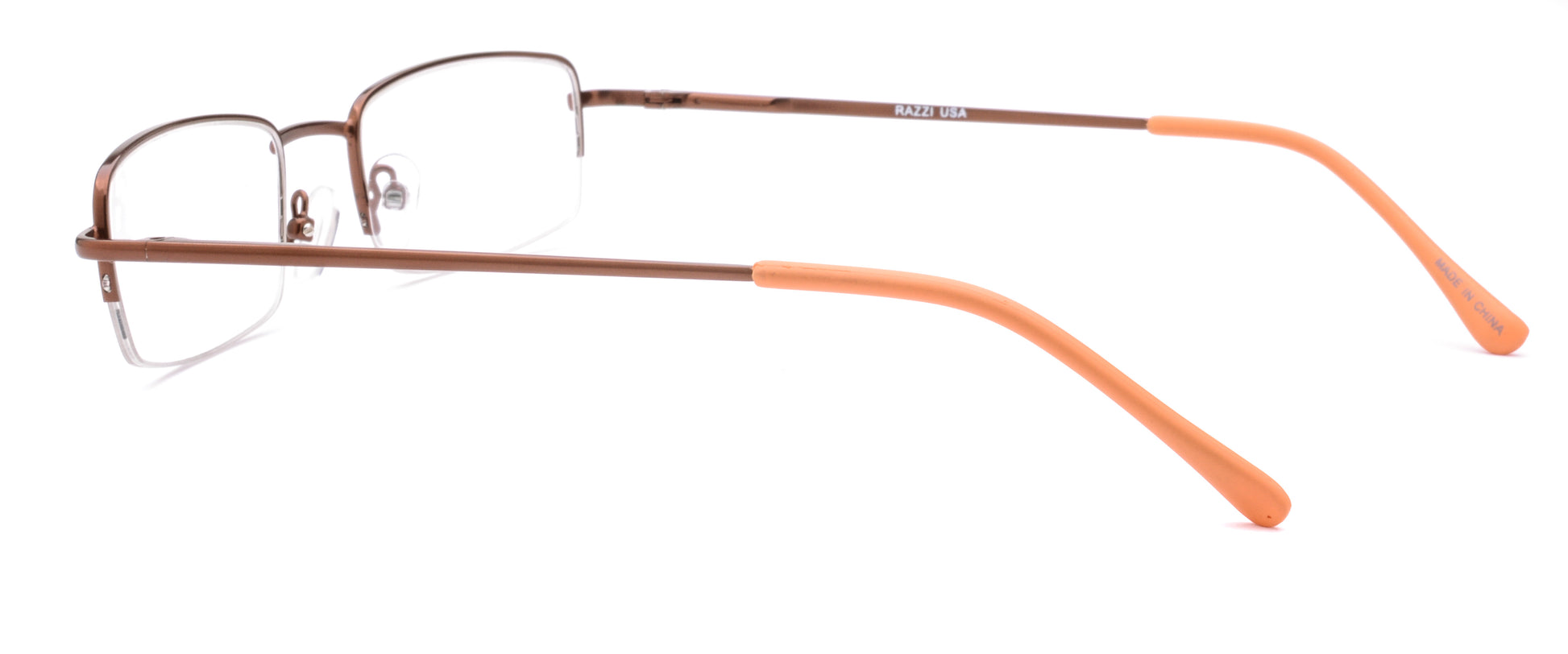 RA307-3 | Unisex | Matte Brown | Metal Glasses