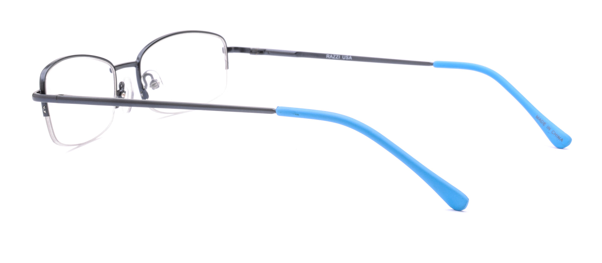 RA303-2 | Unisex | Matte Blue | Metal Glasses