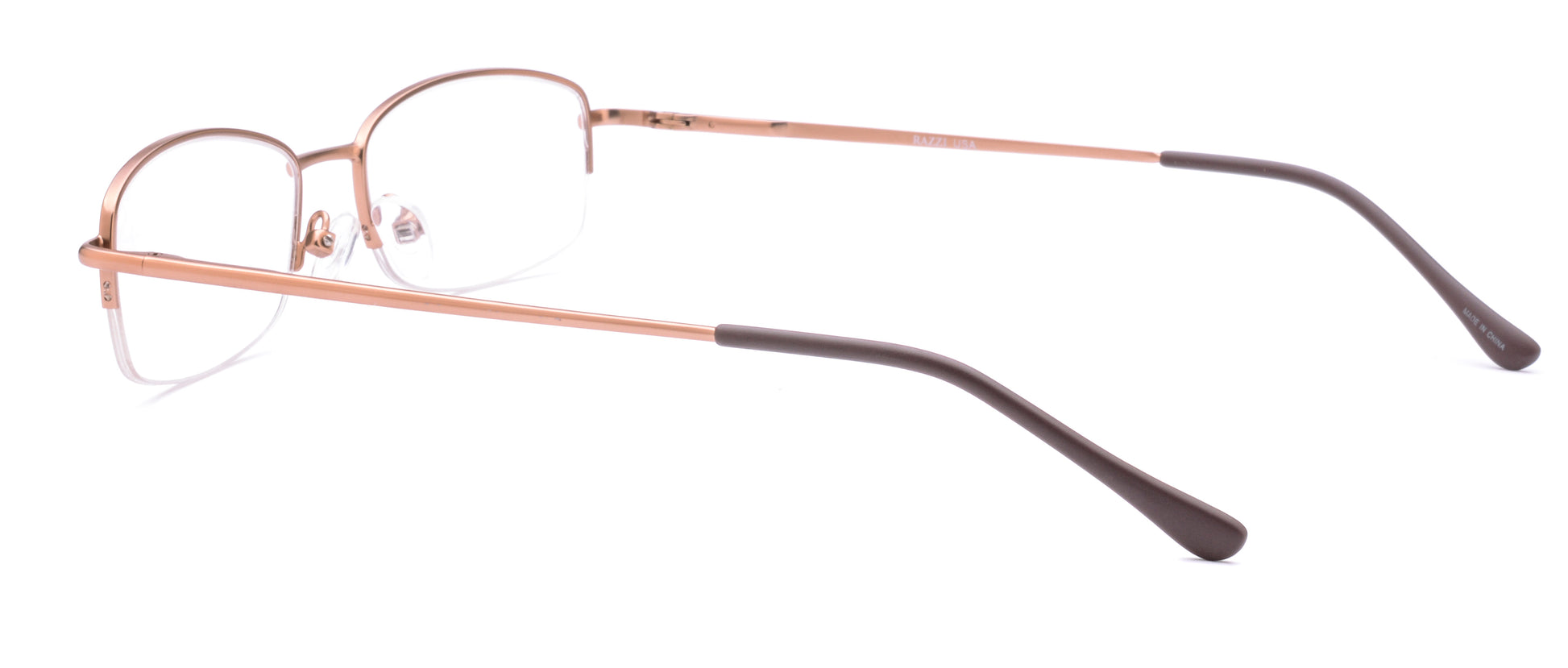 RA303-1 | Unisex | Matte Brown | Metal Glasses