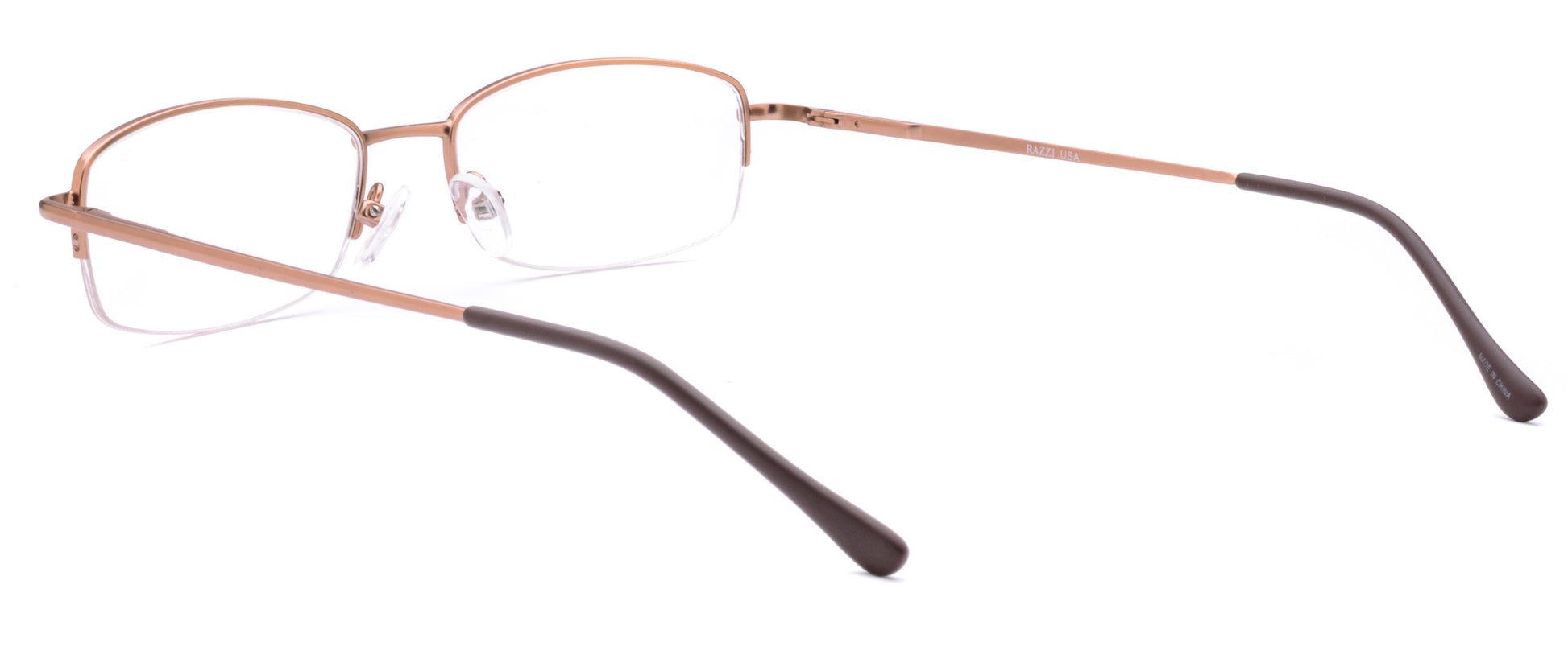 RA303-1 | Unisex | Matte Brown | Metal Glasses