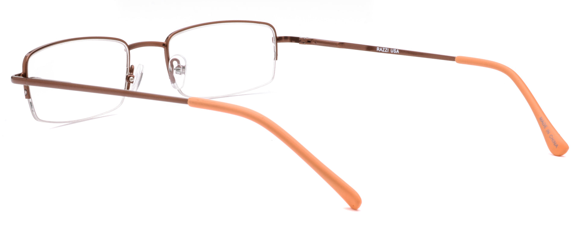 RA307-3 | Unisex | Matte Brown | Metal Glasses