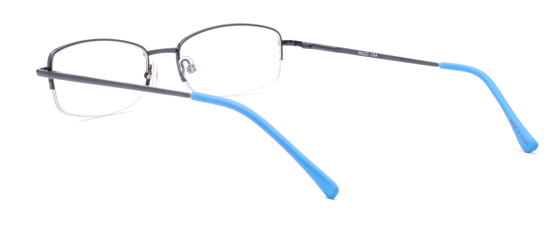 RA303-2 | Unisex | Matte Blue | Metal Glasses