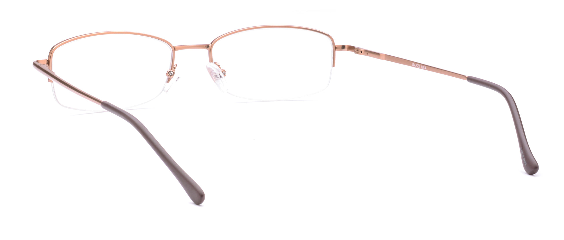 RA303-1 | Unisex | Matte Brown | Metal Glasses