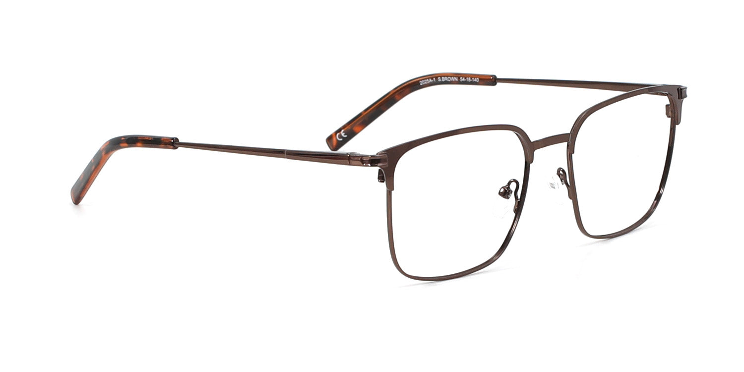 MX2025A-1 | Men | Matte Brown | Metal Glasses