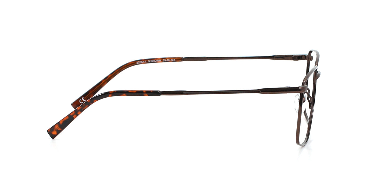 MX2026A-1 | Men | Matte Brown | Metal Glasses