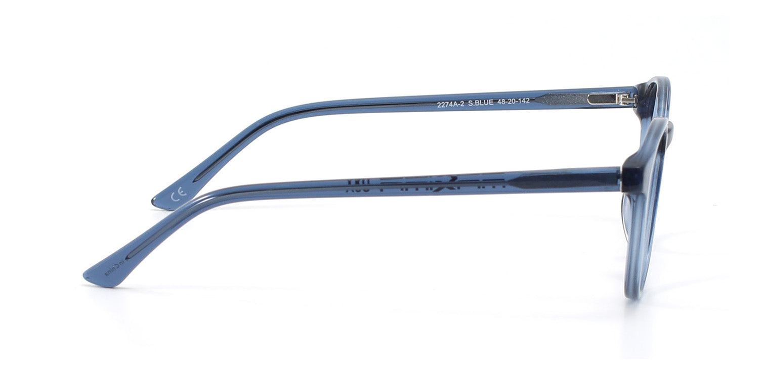MX2274A-2 | Unisex | Shiny Blue | Acetate Glasses