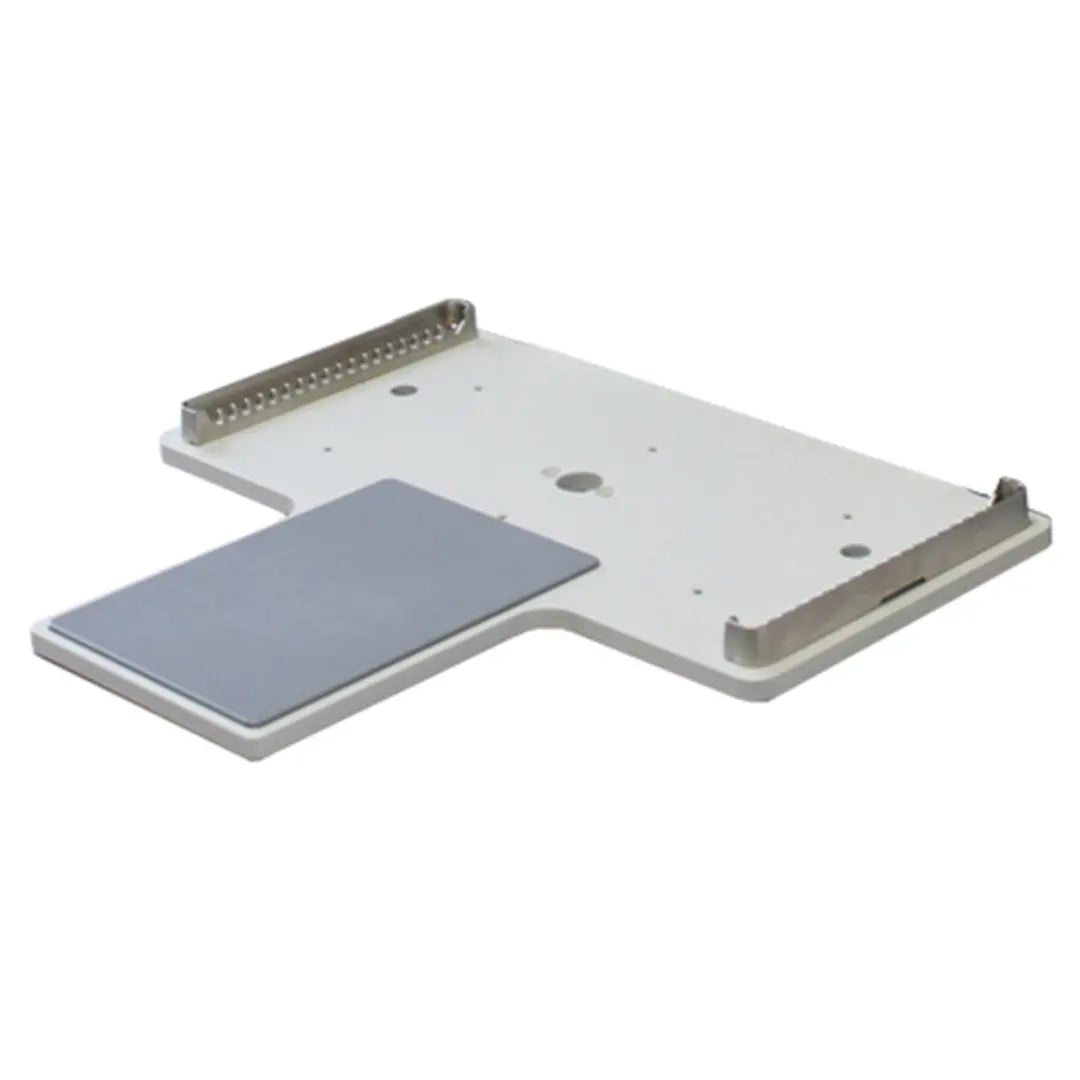 Metal Plate Kit for Rodenstock RSL 4500 / RSL 5000. A metal plate with a gray surface and multiple mounting holes