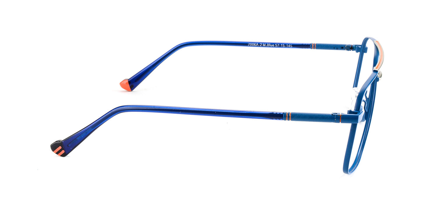 MX2006A-2 | Men | Matte Blue | Metal Glasses