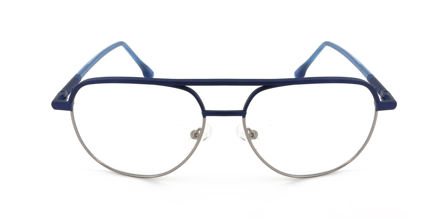 MX2011A-1 | Men | Matte Blue | Metal Glasses