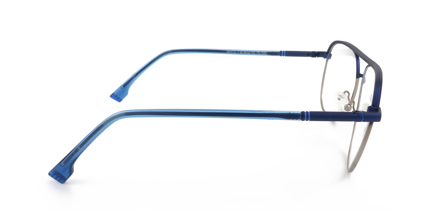 MX2011A-1 | Men | Matte Blue | Metal Glasses