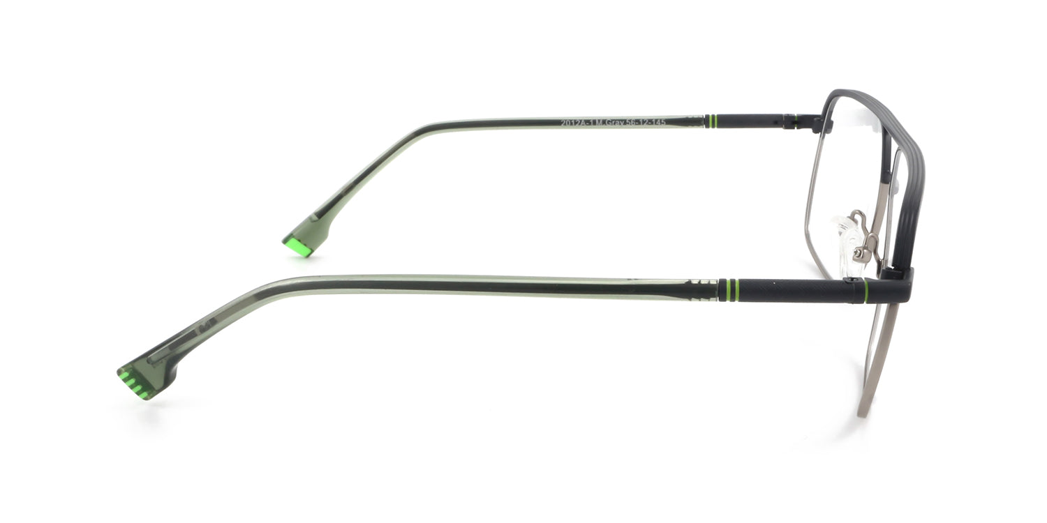 MX2012A-1 | Men | Matte Gray | Metal Glasses