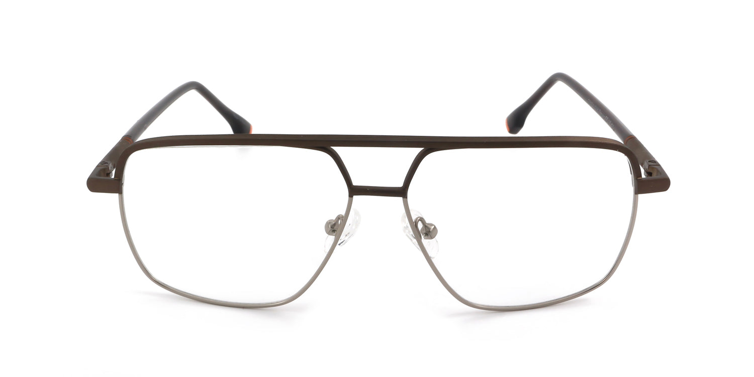 MX2012A-2 | Men | Matte Brown | Metal Glasses