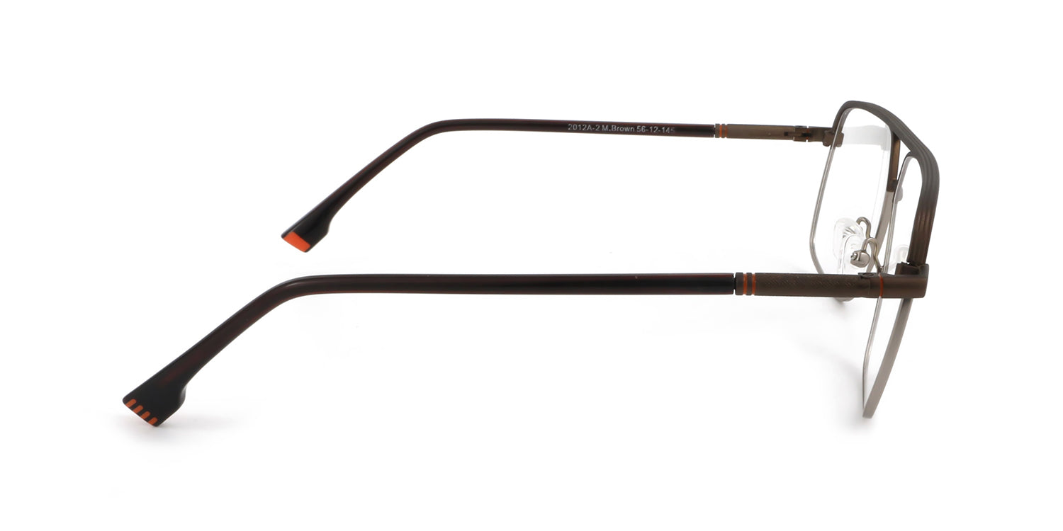 MX2012A-2 | Men | Matte Brown | Metal Glasses