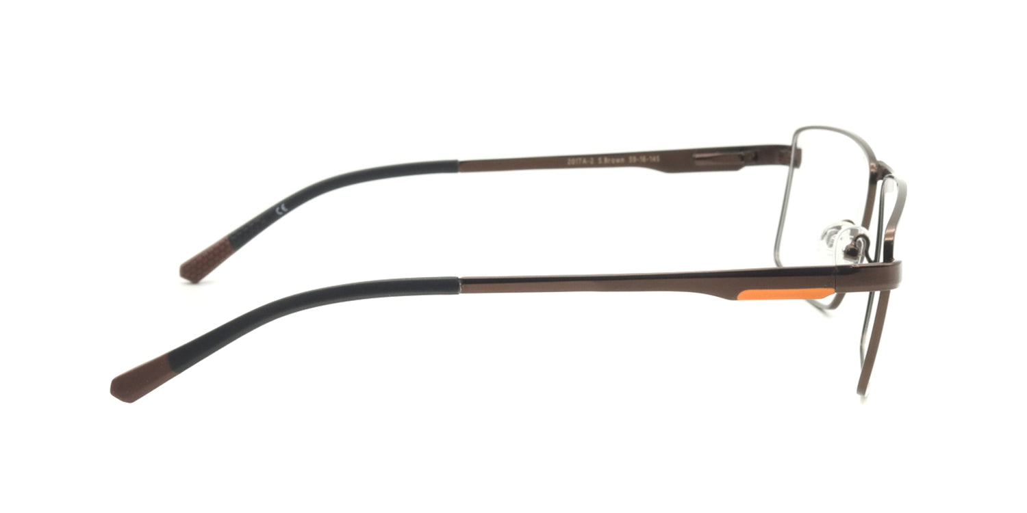 MX2017A-2 | Men | Shiny Brown | Metal Glasses