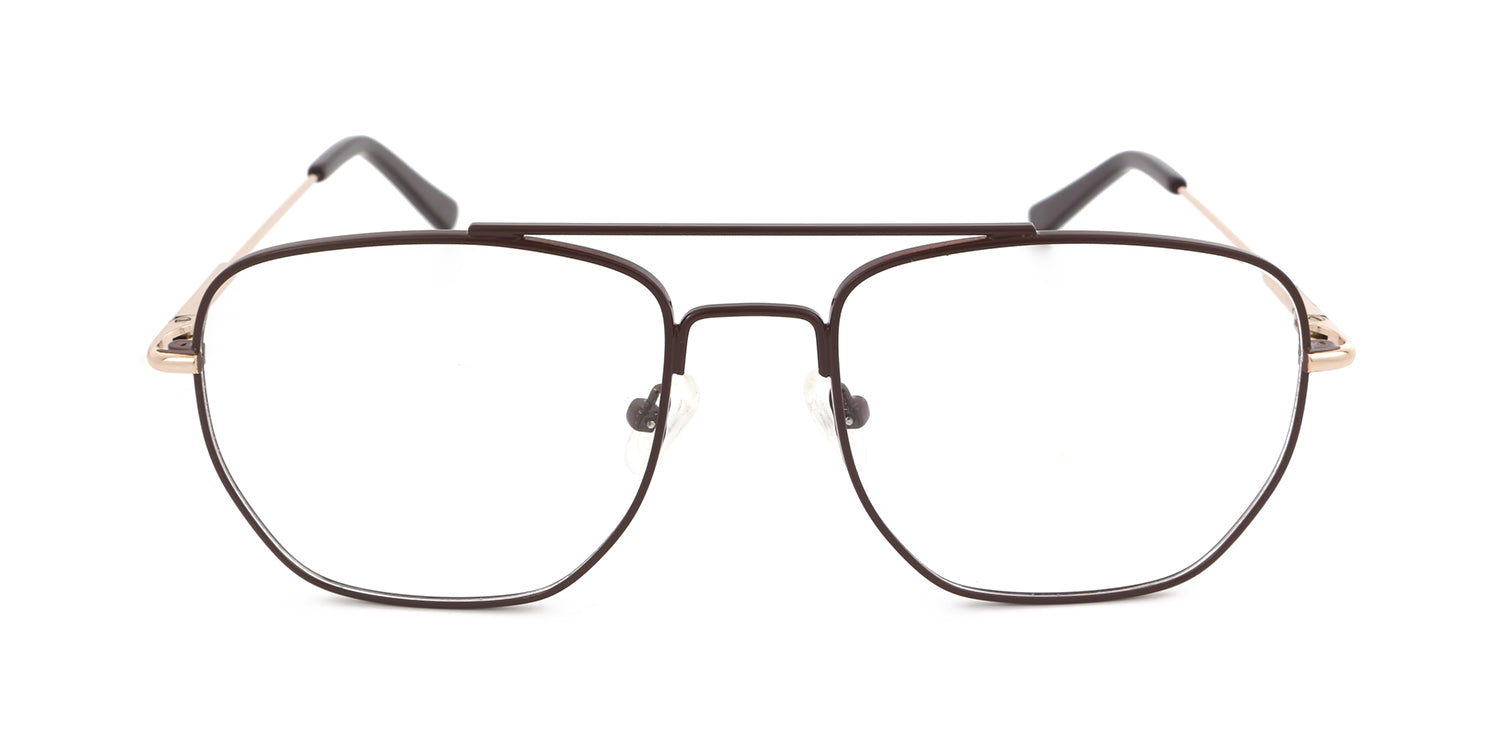 MX2022A-2 | Men | Matte Brown | Metal Glasses