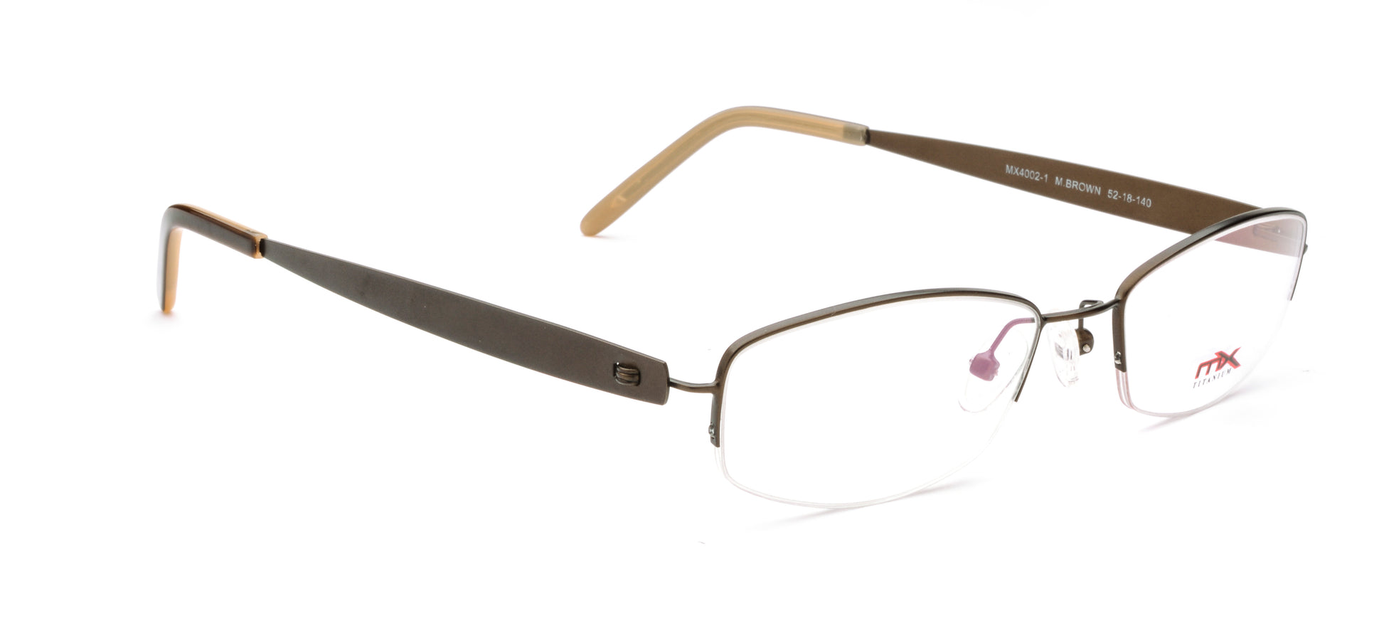 MX4002-1 | Women | Matte Brown | Titanium Glasses