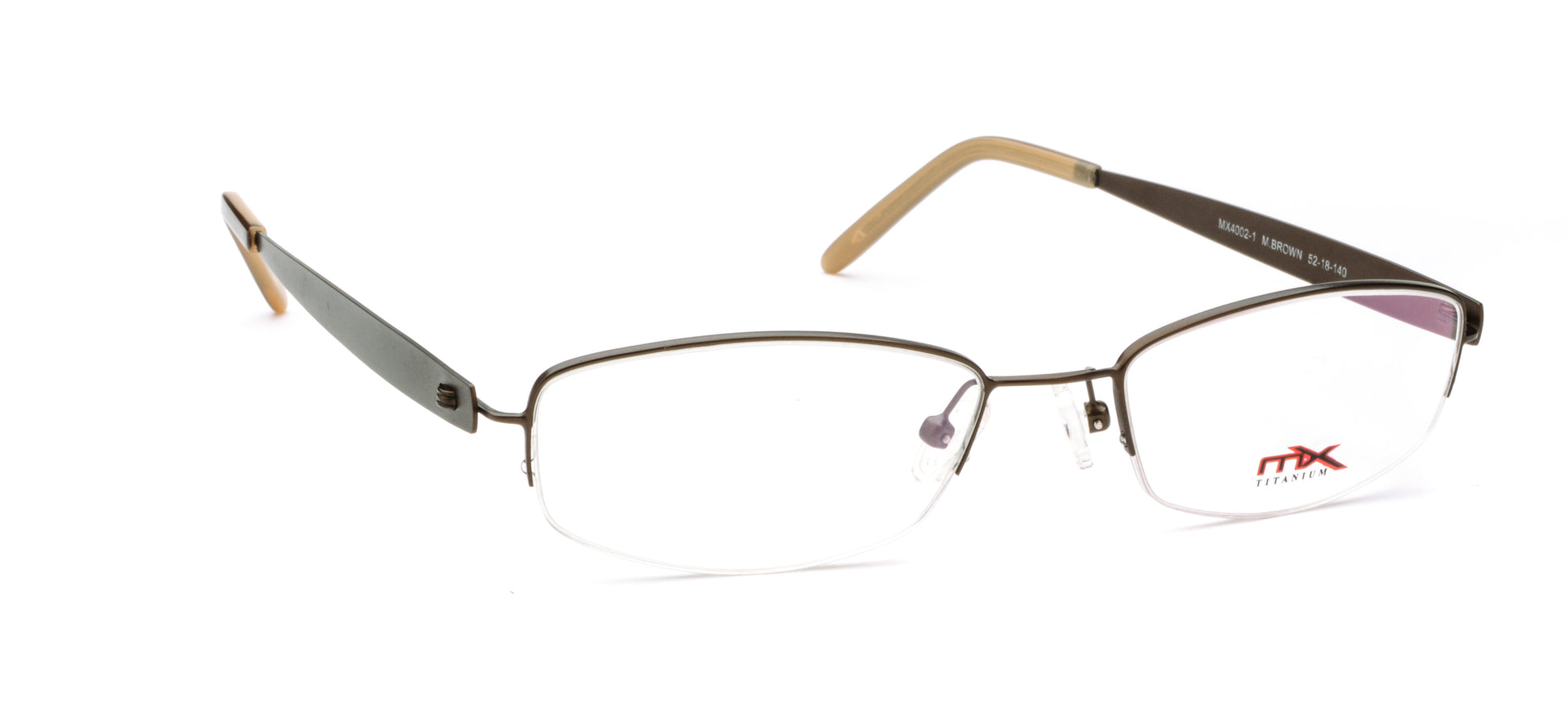MX4002-1 | Women | Matte Brown | Titanium Glasses