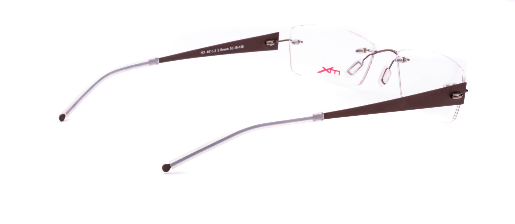 MX4010-2 | Unisex | Shiny Brown | Titanium Glasses