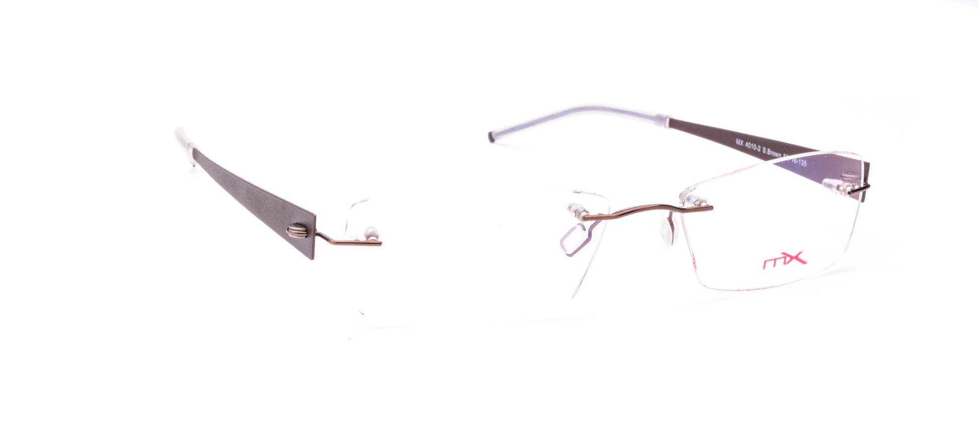 MX4010-2 | Unisex | Shiny Brown | Titanium Glasses