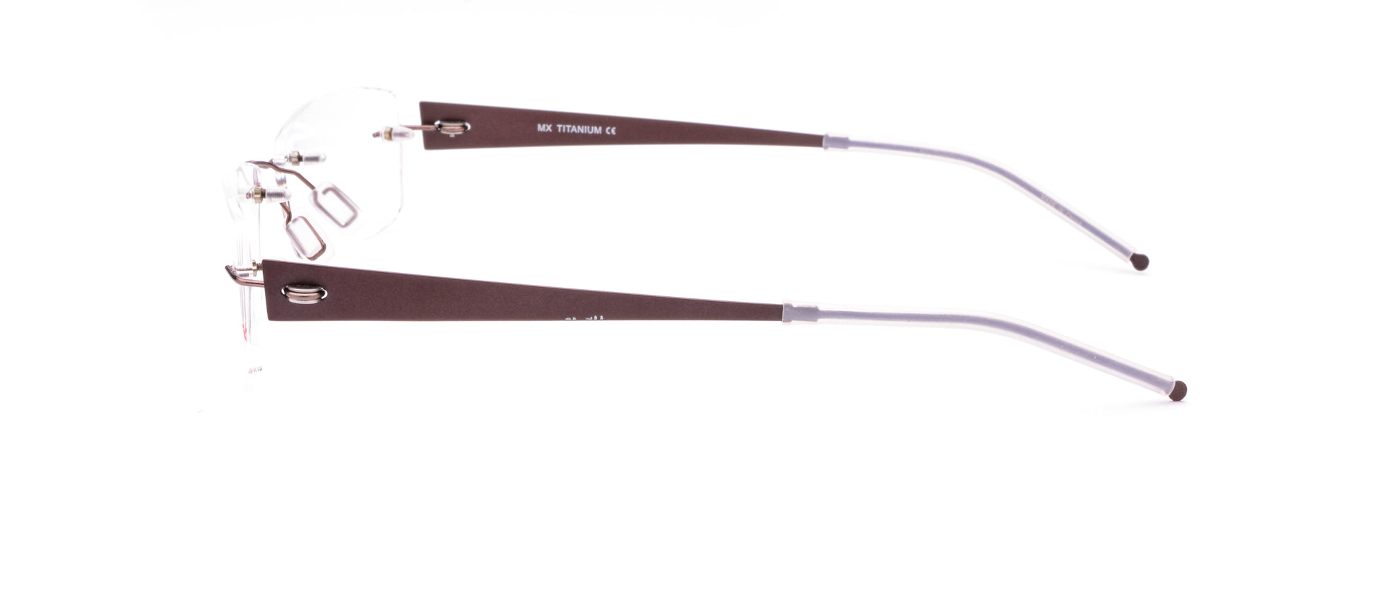 MX4010-2 | Unisex | Shiny Brown | Titanium Glasses