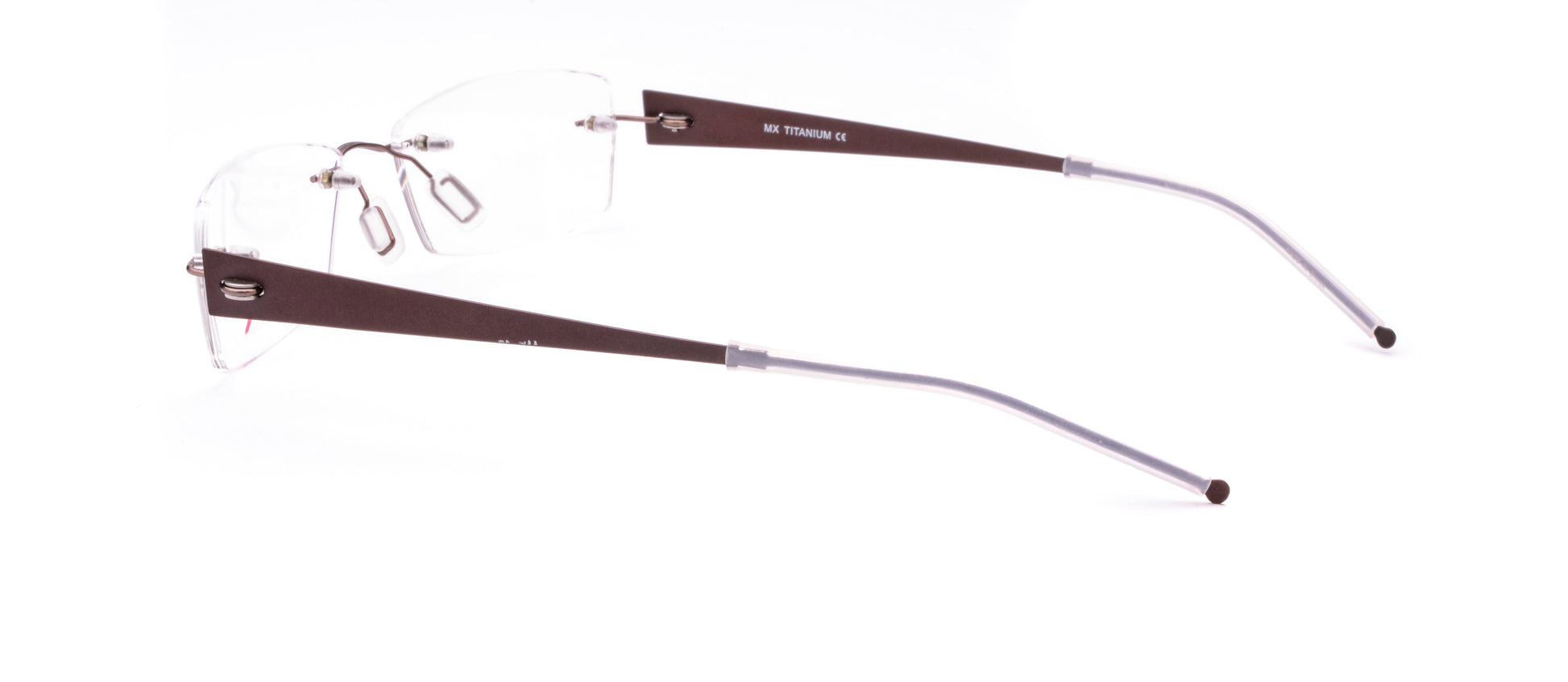 MX4010-2 | Unisex | Shiny Brown | Titanium Glasses