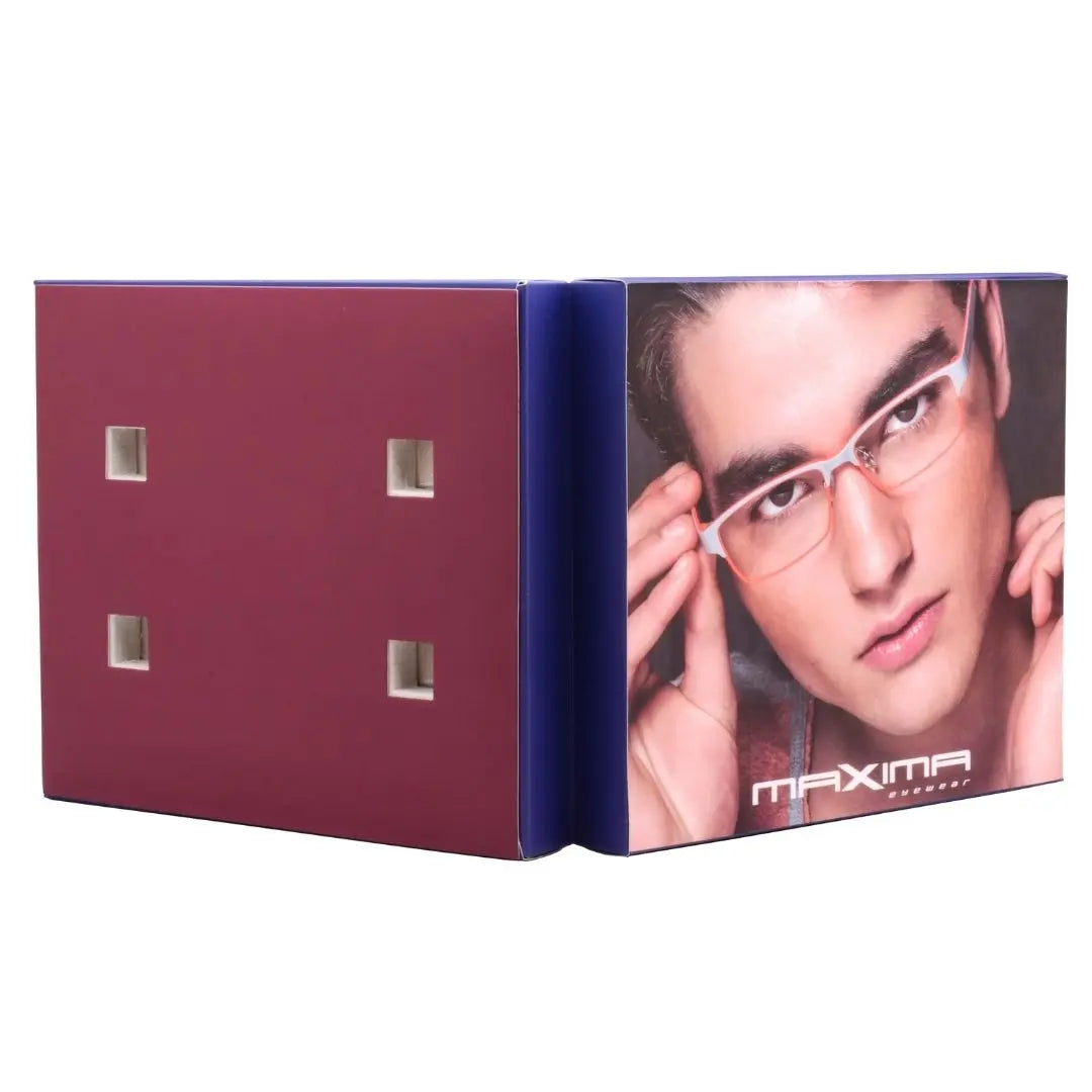 Cardboard Display Rack | Red & Blue | Maxima Pop Material - MXP-8083-1