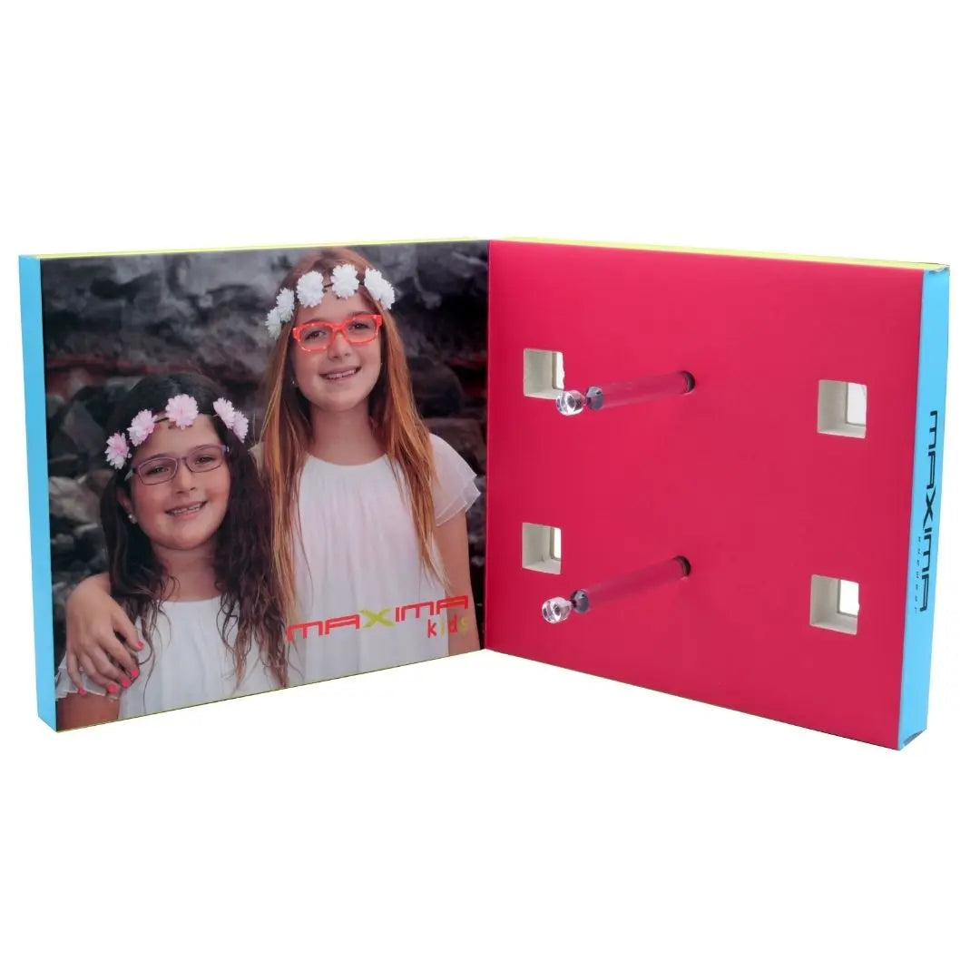 Cardboard Display Rack | Pink & Blue | Maxima Pop Material - MXP-8083-3