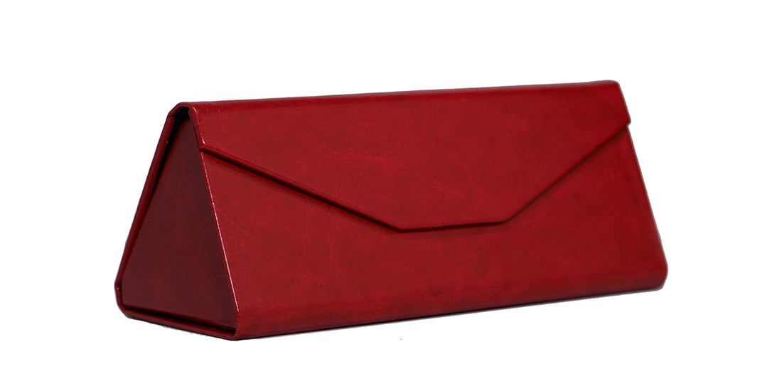 OPC-8311-1 | Faux Leather Hard Optical Case | Red