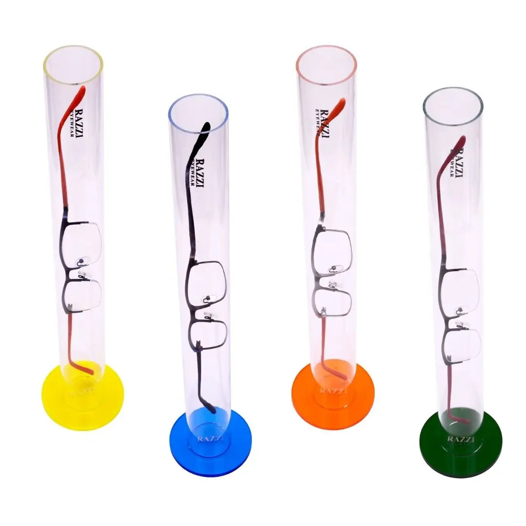 RAD-8117-3 | Arcylic Tube Display for Flex 180 Degree Glasses | Orange | Razzi Pop Material
