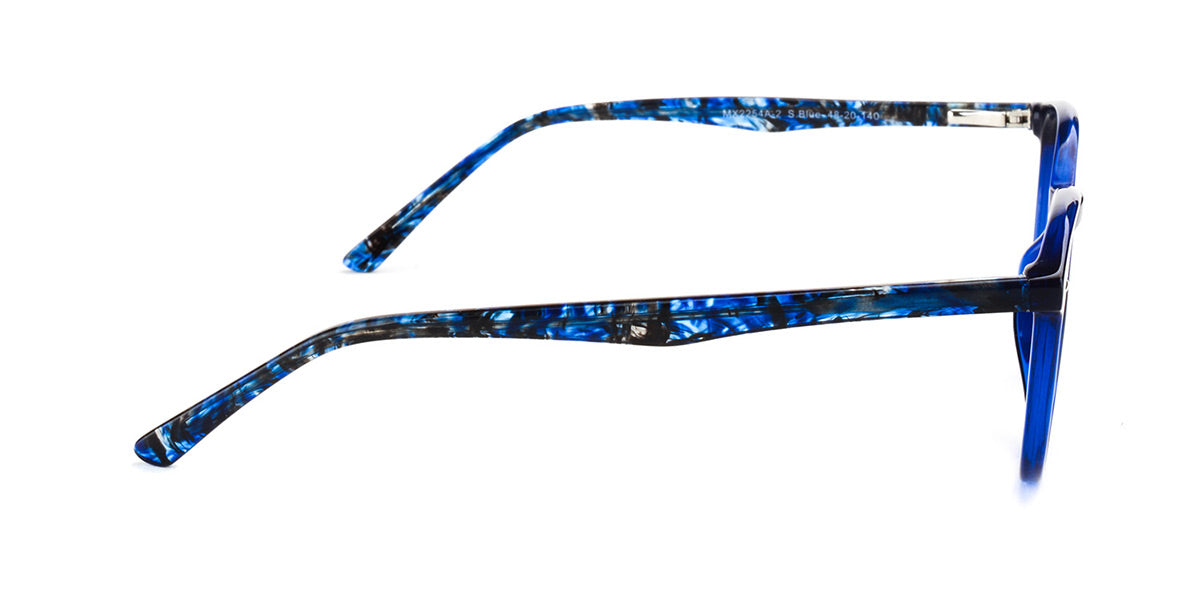 MX2254A-2 | Unisex | Shiny Blue | Acetate Glasses