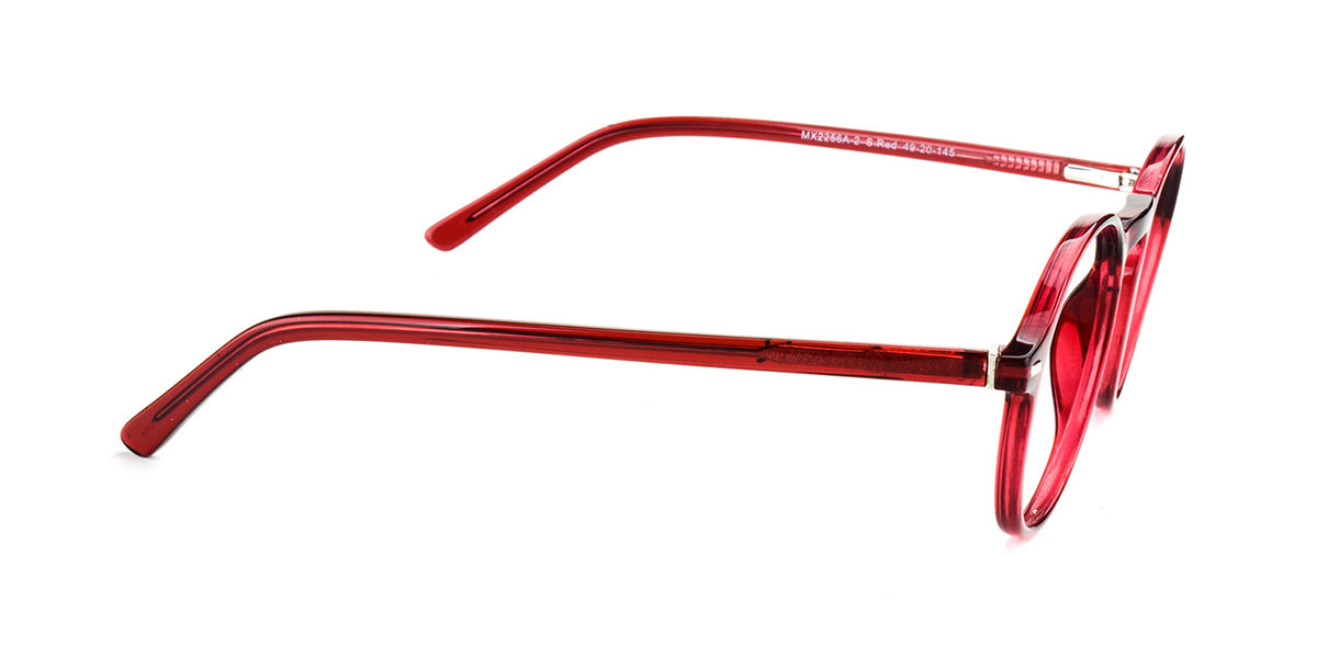 MX2256A-2 | Unisex | Shiny Red | Acetate Glasses