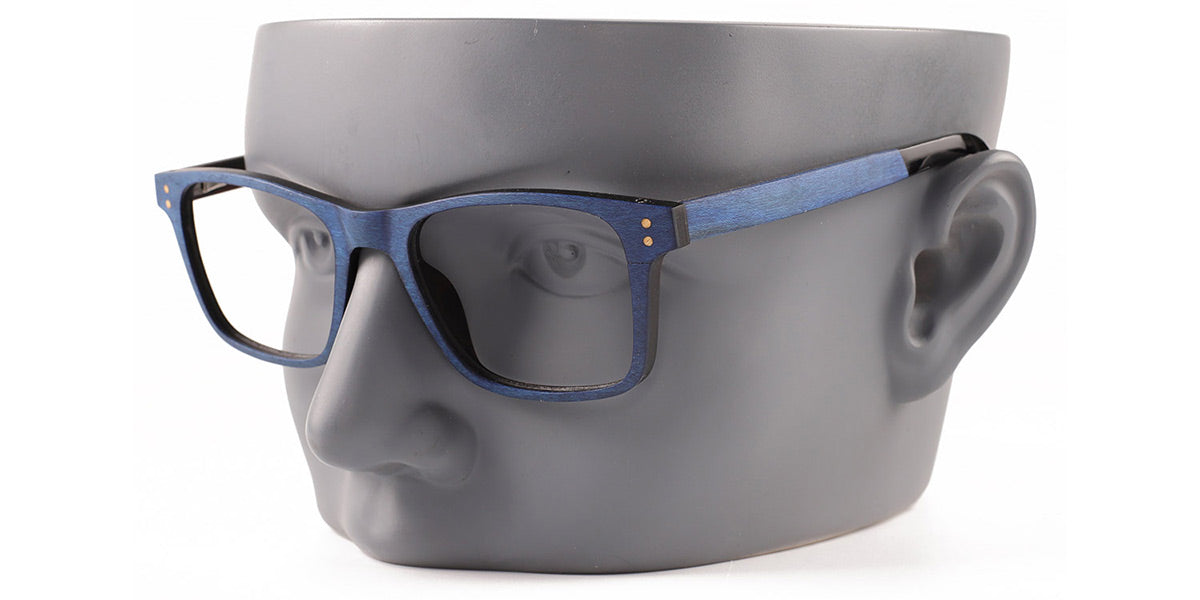 MX4712-3 | Men | Matte Blue | Wood Glasses