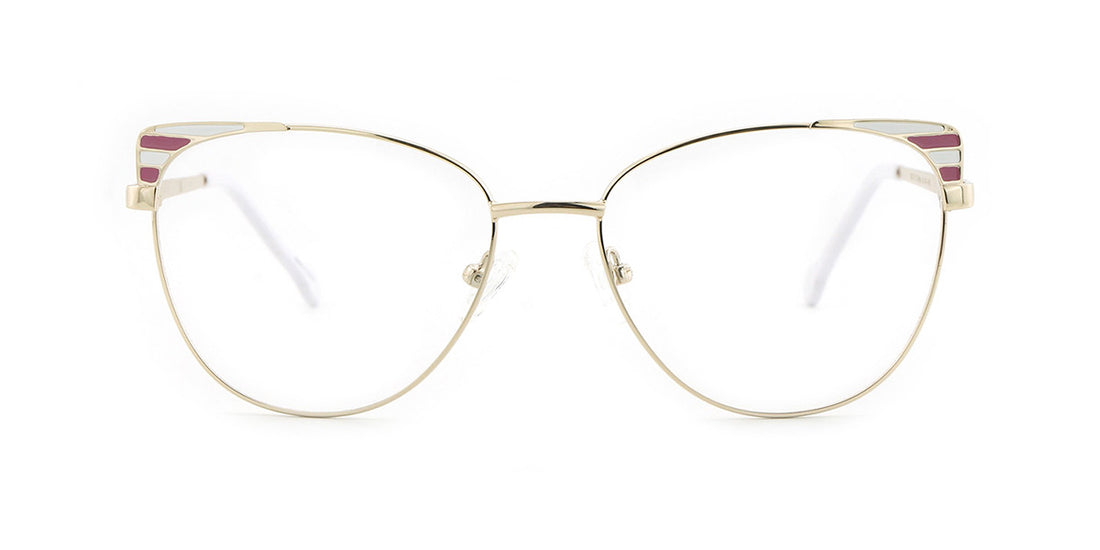 Women | Shiny White | Metal Glasses - MX9023-2