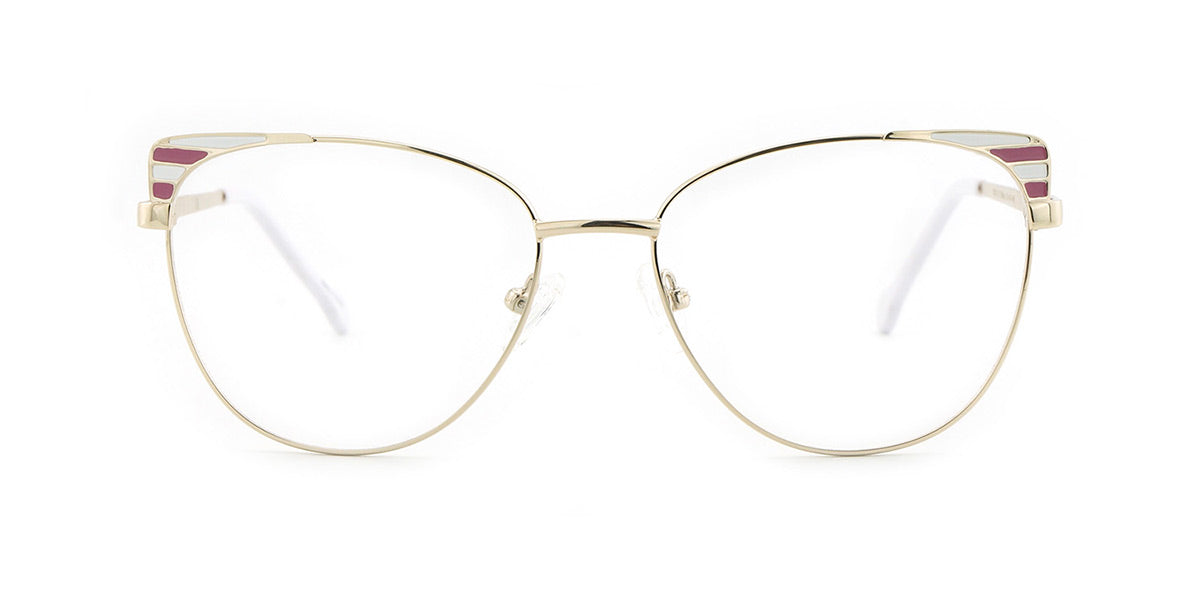 MX9023-2 | Women | Shiny White | Metal Glasses